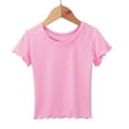 thumbnail image 4 of LNMQLPDBS Girls Black Tshirt Cute Teen Tops 4t White Tshirt Girls Soccer Shirt Cotton Shirts Baby Clothes for Girls 24 Month Girl Clothes Baby Girl, Pink 12-18 Months, 4 of 8