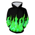 thumbnail image 5 of XPMWRP Women's Hoodies Pullover Fire Printed Hooded Sweatshirts Casaul Long Sleeve Drawstring Pullover Fashion Fall Winter Sweatshirt with Pocket Green XXXL, 5 of 9