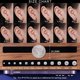 thumbnail image 3 of Pendientes Gugots Moissanite de 2 quilates, 6,5 mm x 2, chapados en oro blanco de 18 quilates, 3 of 9