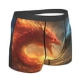 thumbnail image 3 of Balery Red And Blue Fire Dragon B Men's Boxer Briefs, Soft and Breathable Cotton Underwear with nylon Waistband-X-Large, 3 of 9