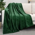 thumbnail image 5 of PAVILIA Emerald Green Throw Blanket for Couch, Twin Bed, Soft Fleece Throws for Sofa Chair, Fuzzy Waffle Textured Blanket, Cozy Warm Lightweight All Season Blanket Throw, 60x80, 5 of 9