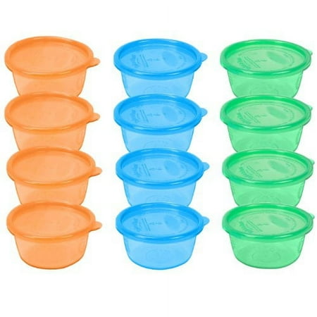 The First Years 12 Pack Take & Toss Bowls with Lids, 8 Ounce, Colors May Vary