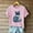 Pink#17, variant on Wowcloth Womens Summer Fashion Print Short Sleeve Short Sleeve Round-neck T-shirt Blouse