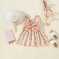 HTGFGMGW Flower Girl Dress Toddler Girls Dress Sleeveless Floral Skirt