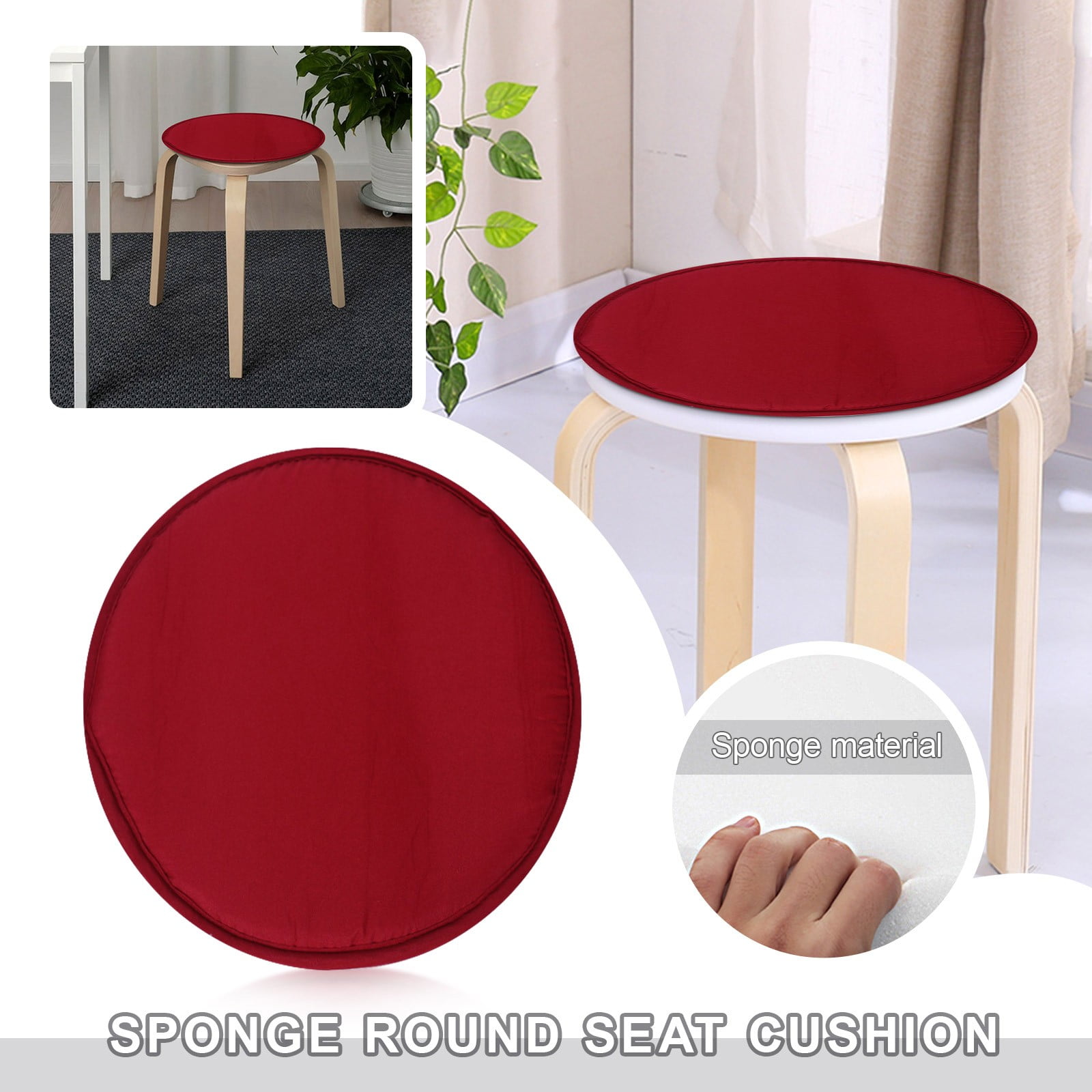 WANYNG Chair Cushion Round Cotton Upholstery Soft Padded Cushion Pad Office  Home Or Car Swivel Car Seat for Elderly 