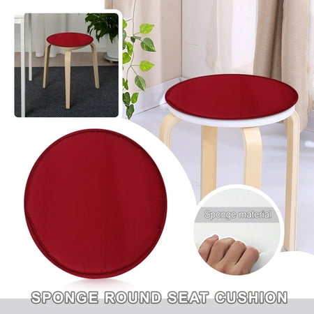 

Off Promotions! Round Cushion Dining Chair Cushion Solid Color Round Chair Cushion Strap Type Home Fabric Thickened Dining Chair Cushion Round Stool Cushion Wine Red 1Pc Seat Cushion Clearance Sale!
