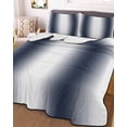 thumbnail image 3 of Quilts Full Size, Navy Blue Ombre Soft Comforter Bedding Set for Bed, Farmhouse Modern Art Lightweight Quilted Bedspread with Pillow Cover(2 Pieces) for All Season, 78x90 Inch, 3 of 6