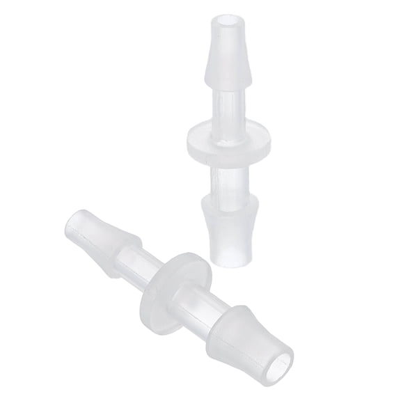 Uxcell 2pcs 3/16" to 1/4" Plastic Hose Barb Fitting Splicer for Garden Water Fuel Line