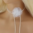 thumbnail image 2 of Unique Bargains 1Pc Choker Necklace Grace Rose Bandages Wrap Around Wrist Bracelet White, 2 of 6