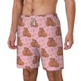 thumbnail image 2 of Balery Heart Capybara Mens Swim Trunks Swim Shorts for Men Quick Dry Inseam Beach Shorts with Compression Liner Pocket-XX-Large, 2 of 9