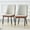 Brown&Gray*2, variant on JUFU Modern Dining Chairs, Set of 4, Upholstered Kitchen Chairs Mid Century Armless Faux Leather Chairs(White)
