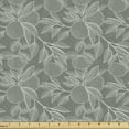 thumbnail image 1 of Nature Fabric by the Yard Upholstery, Monochrome Mandarin Tree Branches Citrus Forest Vitamin Summer Tropical, Decorative Fabric for DIY and Home Accents, Reseda Green and White by Ambesonne, 1 of 5