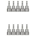 thumbnail image 1 of kurtrusly 5 Pieces Universal Steel Nut Driver Home Garage Woodworking Shank Bit Electric Pneumatic Screwdriver Bits Tools 19x65mm 2Set, 1 of 6