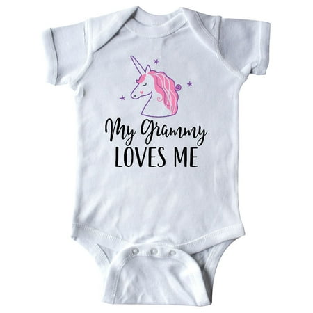 

Inktastic Grammy Loves Me Unicorn Girls Gift Baby Girl Bodysuit