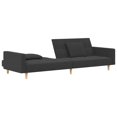 thumbnail image 3 of vidaXL 2-Seater Sofa Bed with Two Pillows Dark Grey Fabric, 3 of 5