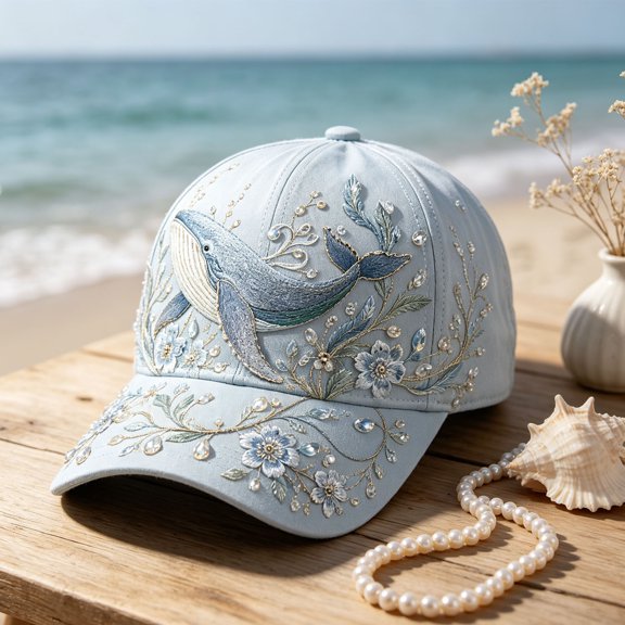 2026 Updated Marine Pattern Baseball Cap, Trendy Breathable Sun Cap, Casual Morning Wear Accessory for Street Outdoor Daily Use