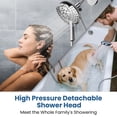 thumbnail image 6 of FETERVIC 2-in-1 Shower Head High Pressure with Rainfall Showerhead Handheld Showerheads Detachable Shower Heads with Hose 2.5GPM Double Shower Heads Combo, 6 of 11