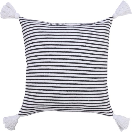 LR Home Basic Balanced Striped Throw Pillow with Tassels