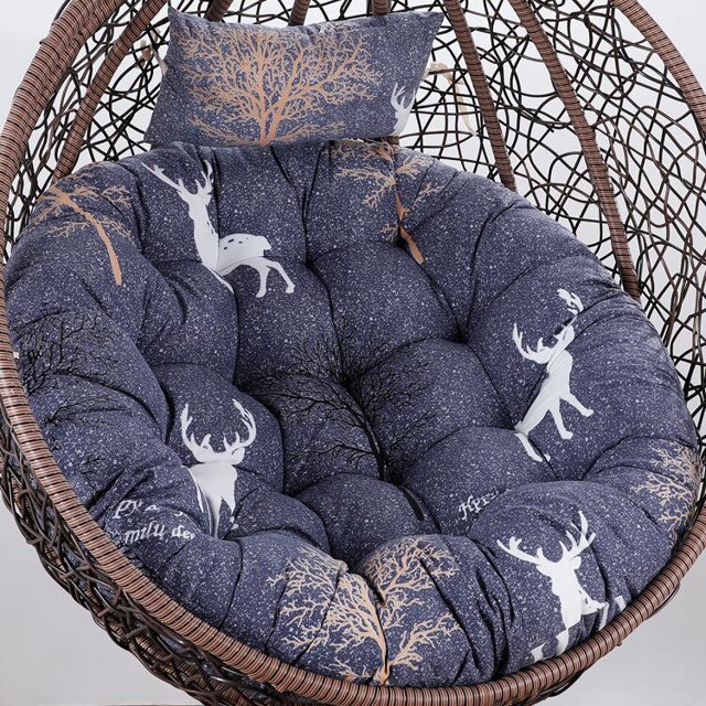 Funda de cojín para silla de huevo, cesta colgante, cojín grueso para silla de columpio, decoración para sala de estar, interior y exterior Fivean unisex