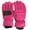 Hot Pink, variant on Winter Leather Gloves For Kids Boys Girls (4-8 years old) Snow Windproof Waterproof Mittens Outdoor Sports Skiing Riding Color Block Warm for Gifts