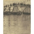 thumbnail image 3 of Eugène Vail 12x14 Black Modern Framed Museum Art Print Titled - Venetian Bridge (C. 1900-1920), 3 of 5
