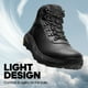 thumbnail image 3 of Botas de senderismo NORTIV 8 NMUMHB2505 impermeables de cuero para hombre, color negro 8.5, 3 of 8