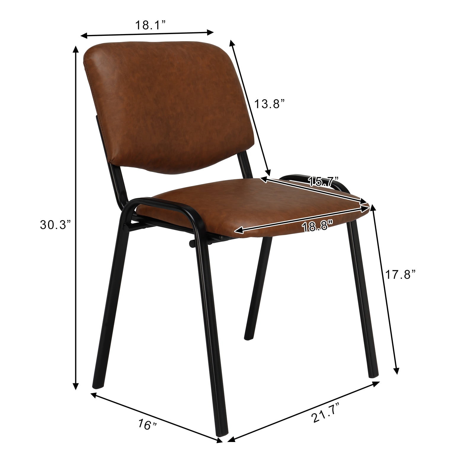 Ktaxon Stackable Chairs 5 PCS, Brown