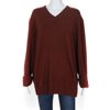 Black Brown 1826 Womens Knit Long Sleeve V Neck Sweater Orange Size XL