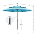 thumbnail image 2 of Autlaycil 10' Patio Umbrella 3 Tiers with Tilt and Crank for Outdoor, Pool, Beach, Garden, Blue, 2 of 6