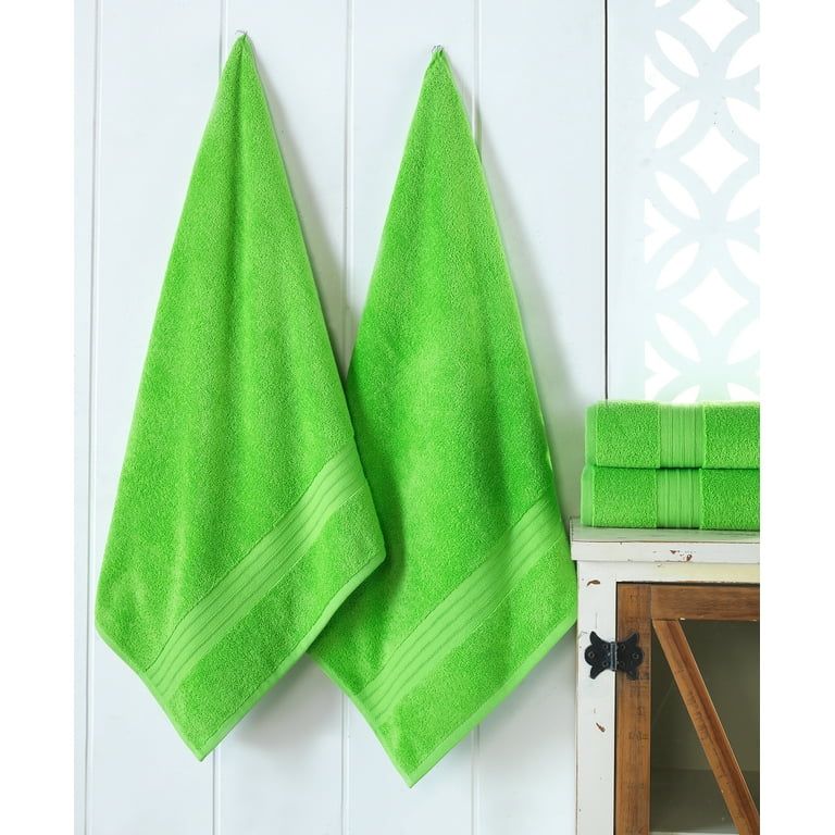 Qute Home 4-Piece Bath Towels Set, 100% Turkish Cotton Premium Quality Towels for Bathroom, Quick Dry Soft and Absorbent Turkish