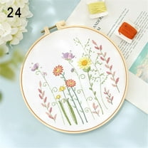 Flowers Pattern DIY Cross Stitch Kit Handmade Craft Sewing Embroidery Set