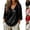 20# Black, variant on 3/4 Sleeve Sequin Top for Women Dressy Shimmery Tops Glitter Casual Blouse Party Trendy Shirts Black L
