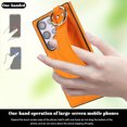 thumbnail image 2 of Dteck Soft Leather Case for Samsung Galaxy S23 Ultra Case with Wristband Strap Metal Ring Holder, Shockproof Protective Phone Cover for Samsung Galaxy S23 Ultra,Orange, 2 of 8