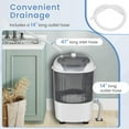 thumbnail image 5 of ARLIME Mini Washer and Dryer Combo, 5.5 Lbs Mini Laundry Washer, Semi-automatic Washing Machine with Drain Hose & Spin Tub, Small Washing Machine for Drom RV Apartment (Grey), 5 of 9