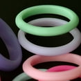thumbnail image 5 of Opolski 10Pcs Women Fashion Silicone Wedding Band Ring Jewelry Solid Color Party Gift, 5 of 7