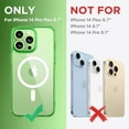 thumbnail image 2 of Magnetic for iPhone 14 Pro Max Case, [Compatible with MagSafe] [Full Camera Protection] Shockproof Protective Slim Translucent Matte Phone Case for iPhone 14 Pro Max 6.7'', Clear Green, 2 of 15