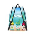 thumbnail image 2 of Honeii Hello Summer Gnome 1 Print Canvas College Laptop Backpack, Durable Rucksack Travel Notebook Bag School Backpack Book Bag for Men Women-Small, 2 of 7
