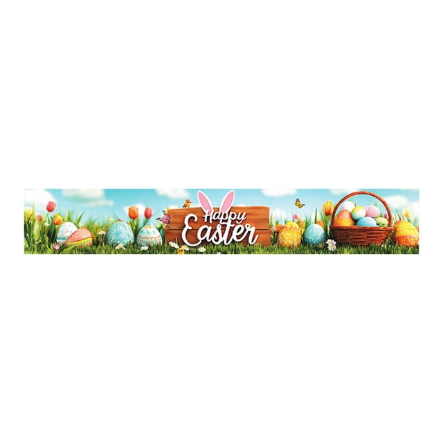 zhangmingg Easter Celebration Banner Heartfelt Holiday Decorative Sign for Home Party Festive Spring