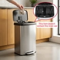 thumbnail image 3 of Atilioo 80 Liter/21.1 Gallon Trash Can with Lid, Stainless Steel Garbage Can with Foot Pedal, Soft-Close Lid Rubbish Bin for Home Kitchen Office, 3 of 10