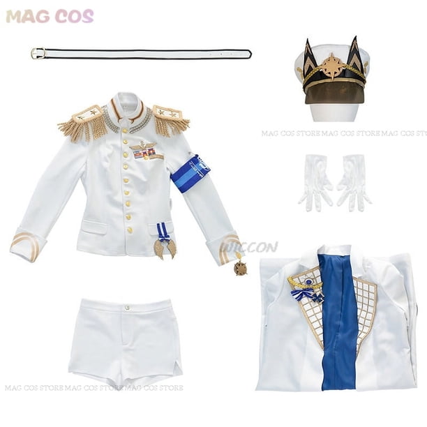 Uniforme azul marino de Anime para mujer, chaquetas, pantalones, sombreros, guantes, trajes de Halloween, pelucas, juego NIKKE The Goddess of Victory Helm