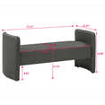 thumbnail image 7 of 55'' Ottoman Bench, Fabric Chest with Thick Cushion, Foot Rest Stool with Solid Wood Frame, Ottoman Chair for Living Room, Bedroom, Dark Gray, 7 of 7