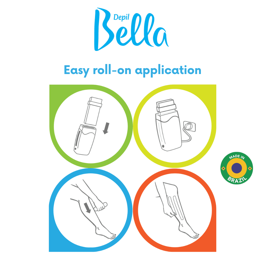 Depil Bella Roll-On Honey with Propolis Wax Cartridges 3.52Oz (10 Units Offer)