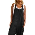 thumbnail image 3 of DYMADE Women Plus Size Square Neck Sleeveless Adjustable Strap One-Piece Jumpsuit, 3 of 4