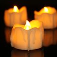 thumbnail image 3 of 12 Uds. Temporizador de velas de té con Control remoto, vela sin llama con pilas de larga duración con bombilla ámbar parpadeante, luz de té eléctrica, 3 of 5