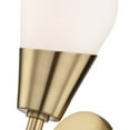 thumbnail image 2 of 2 Light Contemporary Up-Down Metal Orb Wall Sconce with White Glass-19 inches H By 5 inches W-Aged Brass Finish Bailey Street Home 735-Bel-2692824, 2 of 6