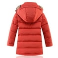 thumbnail image 5 of EnJoCho Youth Hooded Winter Parka Quilted Puffer Coat Boys Girls Fleec𝖾 Lined Insulated Thermal Windproof Snow Jacket 𝖶aterproof Warm Down Coat Kids Outerwear, 5 of 7