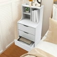 thumbnail image 3 of Loyalheartdy Nightstand Dresser w/Storage Shelf Drawer, White MDF Storage Cabinet Bedside Table for Bedroom, 3 of 9