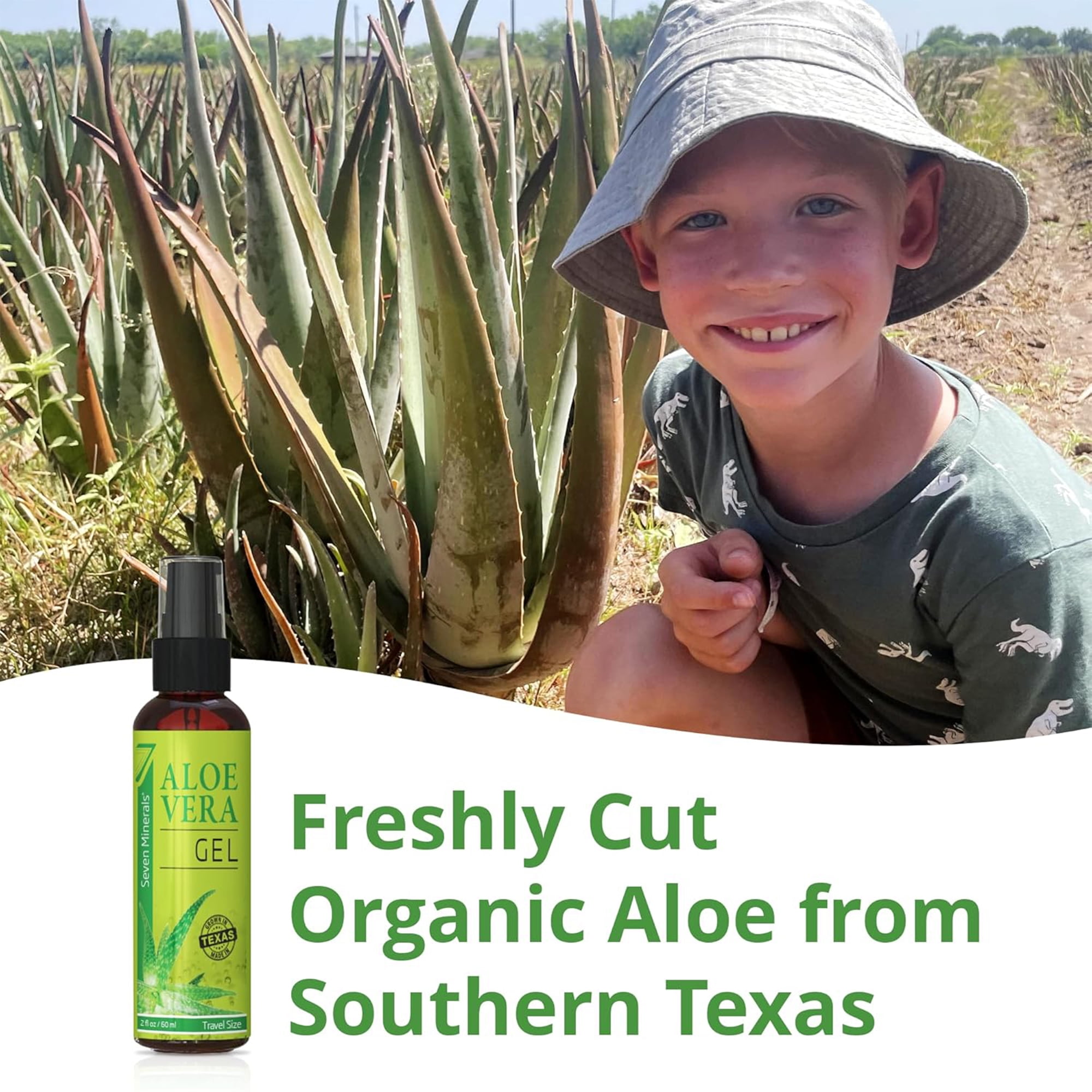 Aloe Vera Gel, Travel Size, 2 oz - Soothes Sunburns, Hydrates Skin