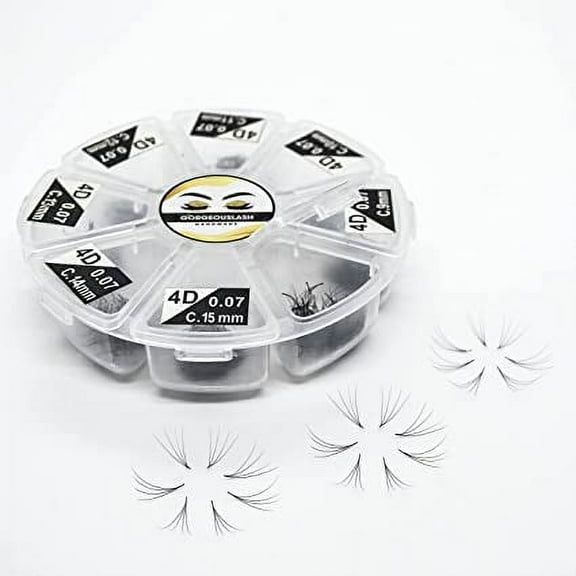 Mix Length 4D Lashes. Curl D, C. 1200 Pre-made Volume Fans. Eyelash Extension. Handmade and Gorgeously-Crafted!