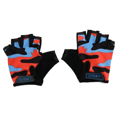 Camouflage Children's Riding Half Finger Gloves